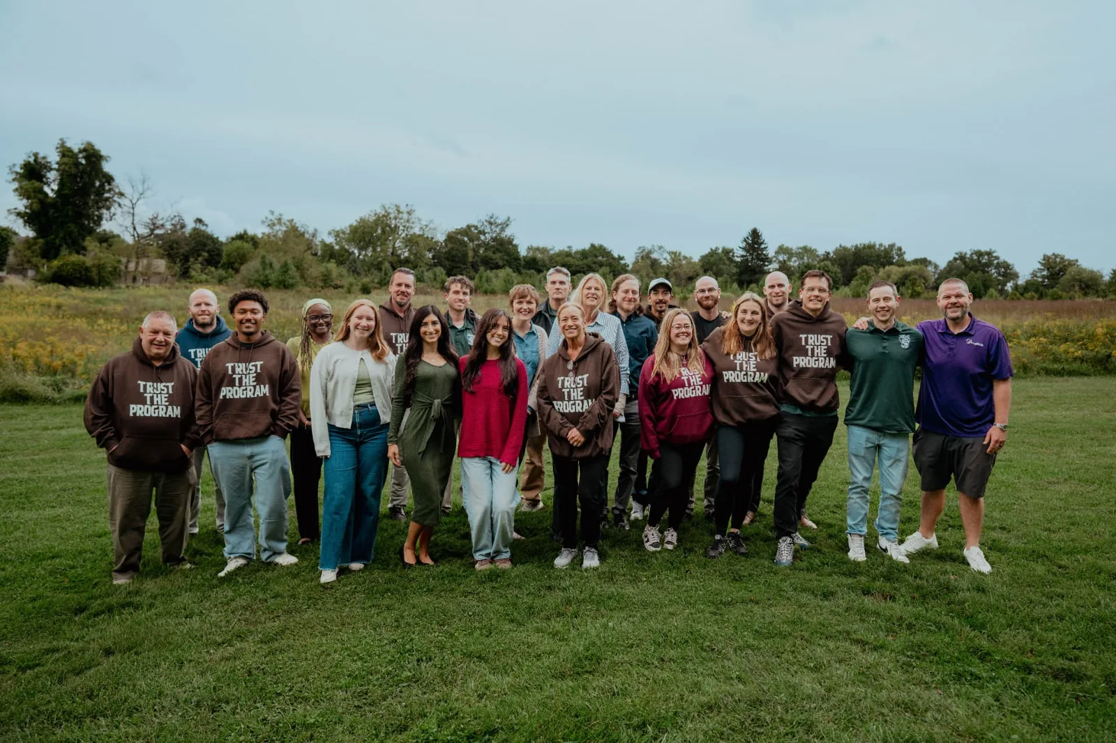 The full Pennsylvania Behavioral Health Center team standing together outdoors in a field