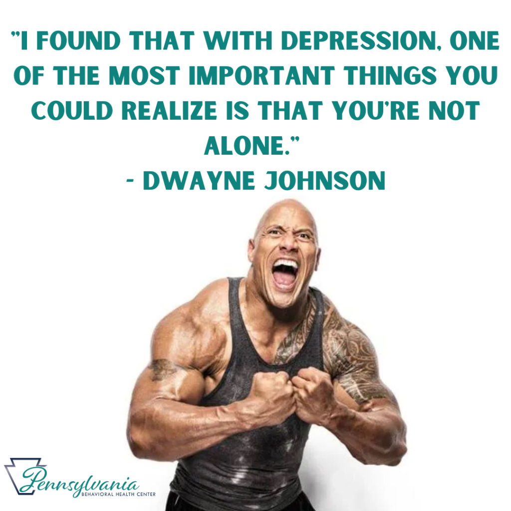 dwayne the rock johnson mental health php iop outpatient inpatient php iop op celebrity mental health wwe behavioral health wwf superstar