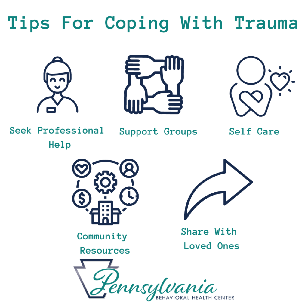 tips for coping with trauma in Pennsylvania mental health help rehab near me detox addiction behavioral health php iop op outpatient inpatient EMDR PTSD trauma