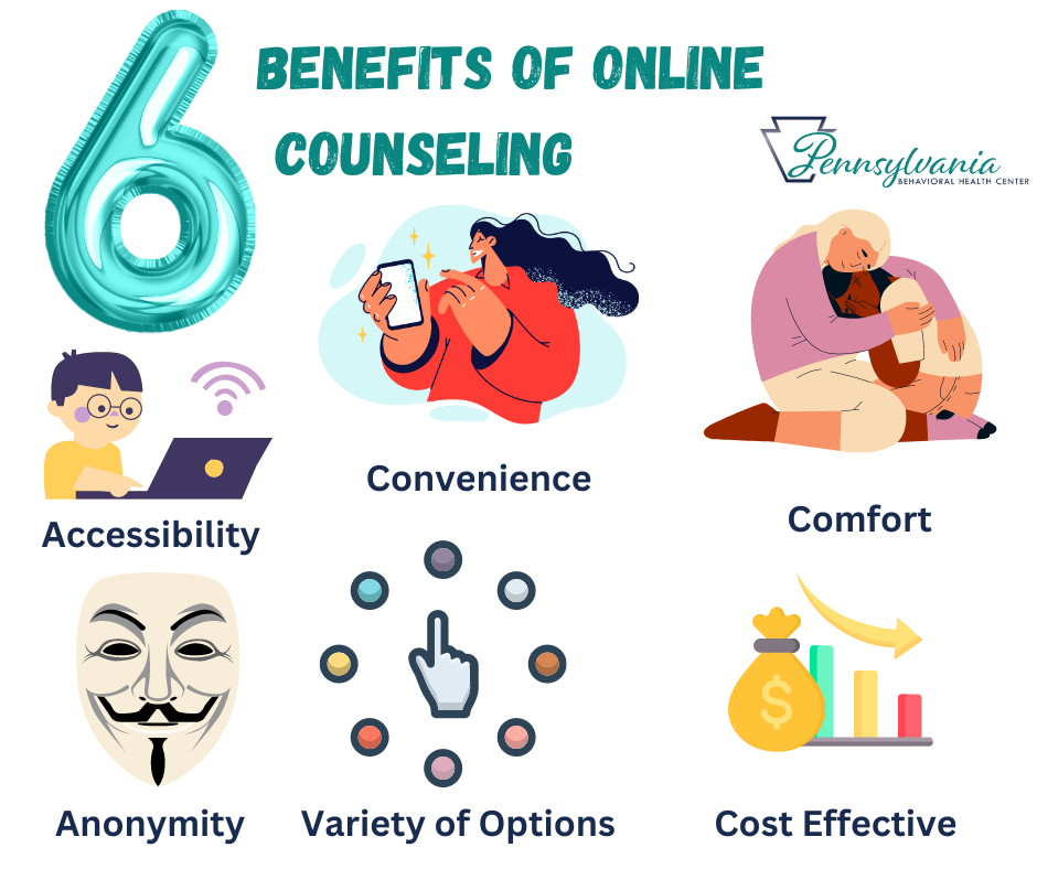 benefits of online counseling mental health therapy individual