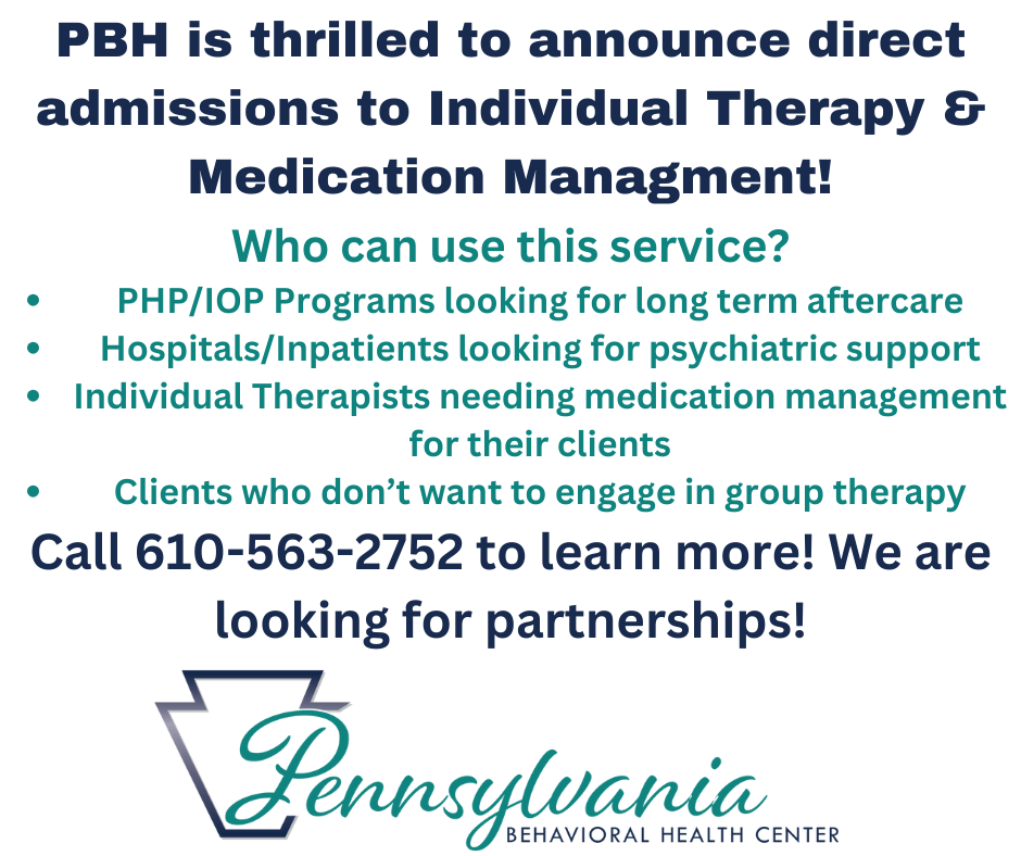 Pennsylvania Behavioral Health Center Expands Access to Care with Individual Counseling & Medication Management Services